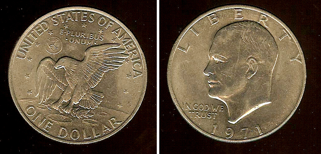 USA $1 Eisenhower 1971 AU+